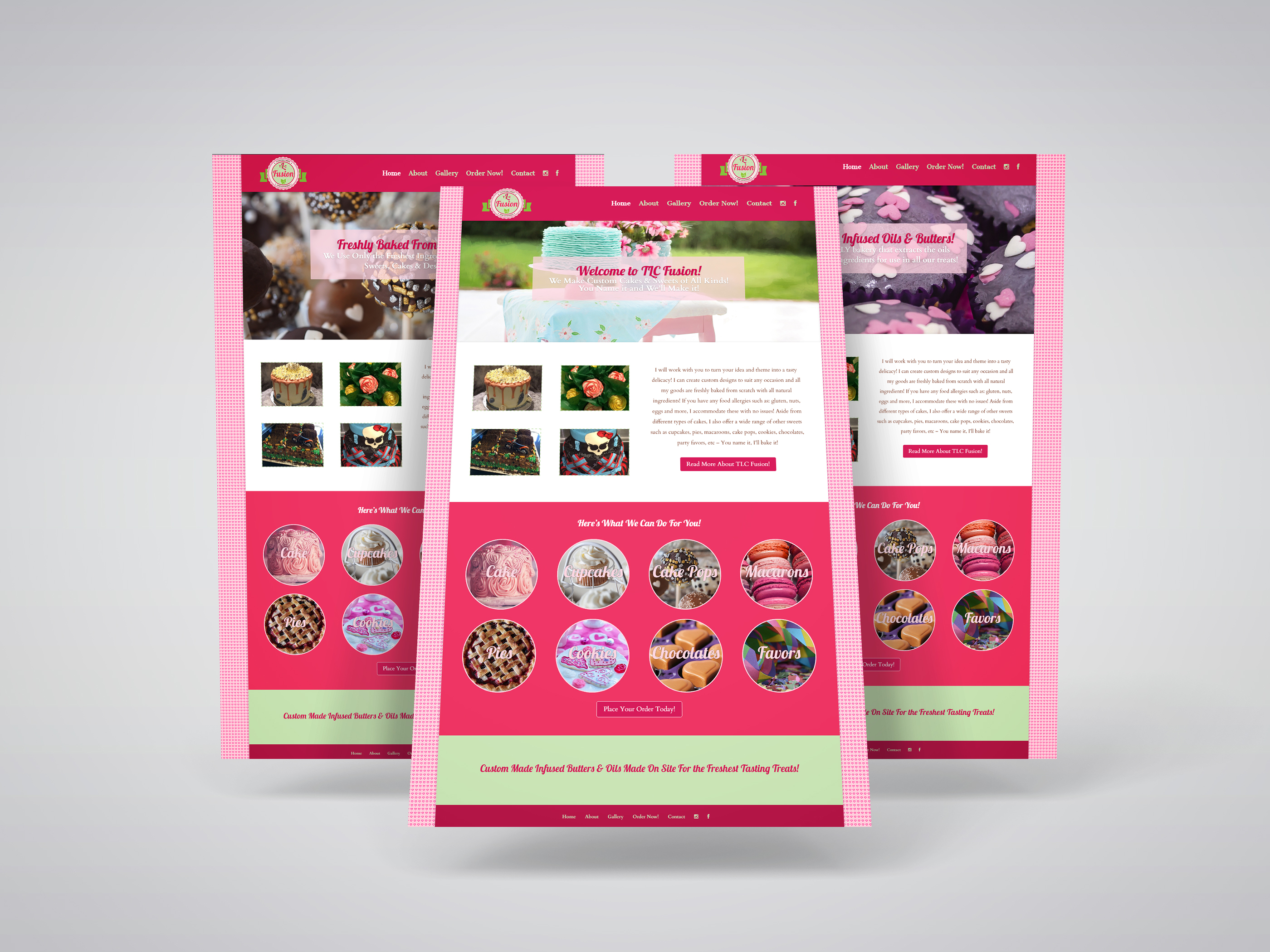 TLC Fusion Edibles & Bakery Web Design Project